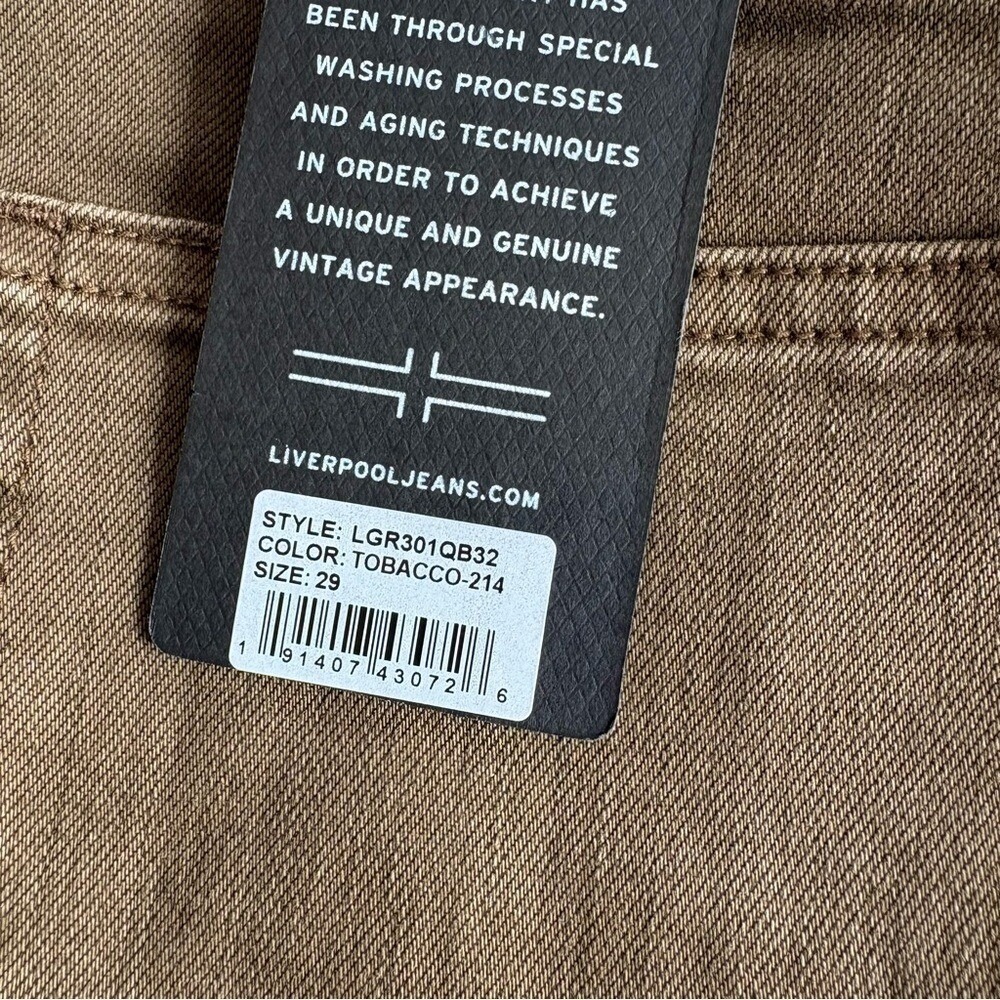 Liverpool Men's 29x32 Tobacco Brown Relaxed Straight Khaki Pants NEW - Picture 6 of 9